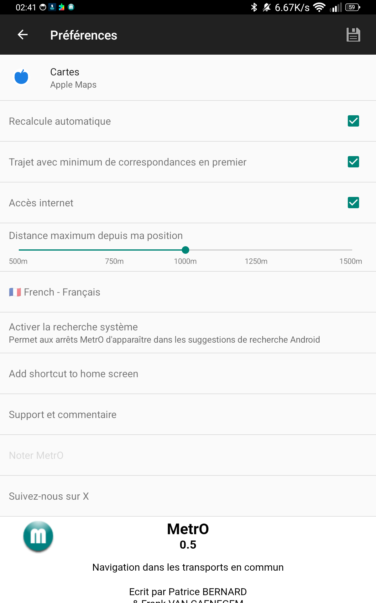 Préférences